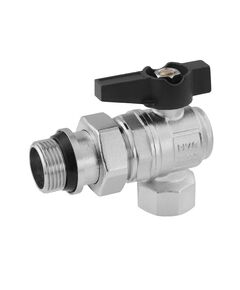 Кран-американка шаровой угловой Karro "Uno Black" 3/4" ВН PN40 бабочка, фото  | SNABZHENIE.com.ua