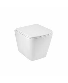 Унитаз подвесной безободковый Kroner Eifel WHI493436 TORNADO с сиденьем, фото  | SNABZHENIE.com.ua