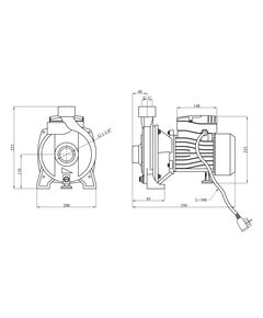 Насос поверхностный центробежный Agua CPM 180 Нmax 36 м Qmax 120 л/мин P 1500 Вт корпус чугун, фото  | SNABZHENIE.com.ua