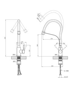 Смеситель для кухни Kroner KRP Edelstahl Klassisch - ESG03593BLK, фото  | SNABZHENIE.com.ua