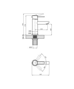 Смеситель для раковины Agua Elposo - INOX010CR, фото  | SNABZHENIE.com.ua
