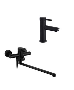 Набор смесителей Kroner Edelstahl Klassisch-SCH070 + смеситель Edelstahl Klassisch-SCH010, фото  | SNABZHENIE.com.ua