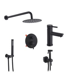 Набор 3 в 1 душевая система скрытого монтажа Kroner Edelstahl Klassisch-SCH082 + смеситель Edelstahl Klassisch-SCH010 + смеситель Edelstahl Klassisch-SCH053, фото  | SNABZHENIE.com.ua