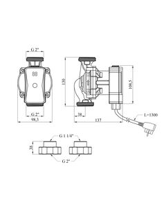 Насос циркуляционный Pumpman GRC32/7/130 Нmax 7м Qmax 3,6куб.м P 52 Вт, фото  | SNABZHENIE.com.ua