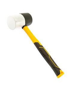 Киянка резиновая чёрно-белая 450г фиберглассовая рукоятка SIGMA (4317241), фото  | SNABZHENIE.com.ua