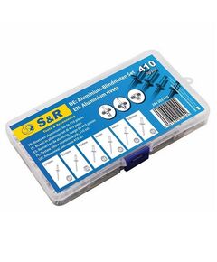 Набор заклепок S&R алюминиевых 410 шт, фото  | SNABZHENIE.com.ua