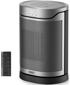 Тепловентилятор Dreo, 20м2, 1500Вт, електр. упр-ння, керамич.нагрів.елемент, пульт ДУ, 3 швидк., срібний, фото  | SNABZHENIE.com.ua