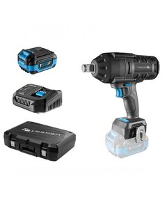 Набір Акумуляторний безщітковий ударний гайковерт + акумулятор + зарядний пристрій + кейс  1 000 (HT2E254-B16IW), фото  | SNABZHENIE.com.ua