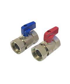 Комплект кранов шаровых 1"ВВ прямой , PN40, с накидной гайкой Standart TAS262RBW25 Thermo Alliance, фото  | SNABZHENIE.com.ua