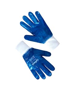 Рукавички трикотажні з нітриловим покриттям еластичний манжет сині 69211 "б"  р.10  10 (69211), фото  | SNABZHENIE.com.ua