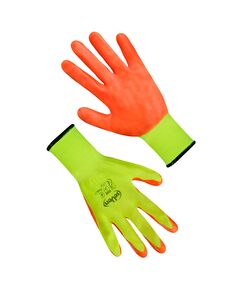 Рукавички синтетичні салатові з помаранчевим нітриловим покриттям  10 (69390), фото  | SNABZHENIE.com.ua