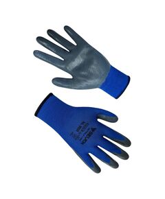 Рукавички синтетичні сині з сірим нітриловим покриттям  10 (69051), фото  | SNABZHENIE.com.ua