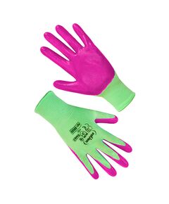 Рукавички жіночі салатові з фіолетовим нітриловим покриттям  8 (69858), фото  | SNABZHENIE.com.ua