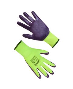 Рукавички синтетичні салатові з фіолетовим нітриловим  10 (69391), фото  | SNABZHENIE.com.ua