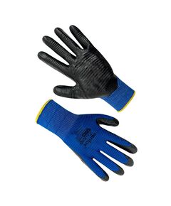 Рукавички синтетичні сині з чорним нітриловим покриттям, р.10  10 (69008), фото  | SNABZHENIE.com.ua