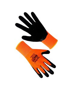 Рукавички синтетичні помаранчеві з чорним неповним спіненим латексним покриттям, р.10  10 (69569), фото  | SNABZHENIE.com.ua