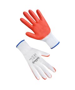 Рукавички синтетичні білі з помаранчевим нітриловим покриттям LL9288  размер 9 "б"  9/10 (69938), фото  | SNABZHENIE.com.ua