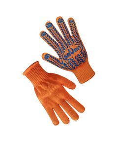 Рукавички трикотажні помаранчеві з ПВХ крапко  10 (69884), фото  | SNABZHENIE.com.ua