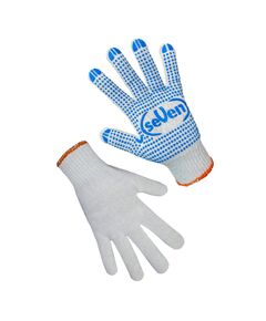 Рукавички білі трикотажні з ПВХ крапкою  10 (69229), фото  | SNABZHENIE.com.ua