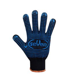 Рукавички трикотажні чорні з ПВХ крапкою 78411  10 (69621), фото  | SNABZHENIE.com.ua