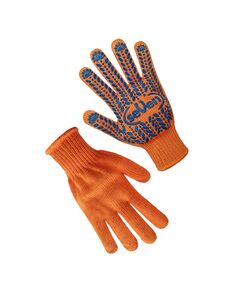 Рукавички Seven трикотажні помаранчеві з ПВХ крапкою 75612, 10р.  10 (69607), фото  | SNABZHENIE.com.ua