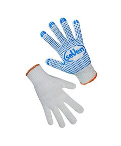 Рукавички білі трикотажні з ПВХ крапою  9 (69223), фото  | SNABZHENIE.com.ua