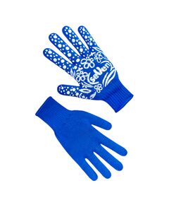 Рукавички трикотажні жіночі сині з ПВХ точкою  9 (69410), фото  | SNABZHENIE.com.ua