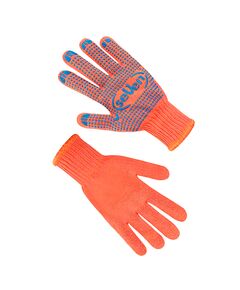 Рукавички трикотажні помаранчеві з ПВХ крапкою 78612  10 (69521), фото  | SNABZHENIE.com.ua