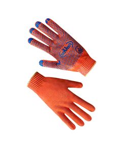 Рукавички трикотажні помаранчеві з ПВХ крапкою  10 (69509), фото  | SNABZHENIE.com.ua