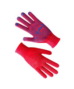 Рукавички трикотажні червоні з ПВХ крапкою 78316, 8 р.  ПВХ (69785), фото  | SNABZHENIE.com.ua
