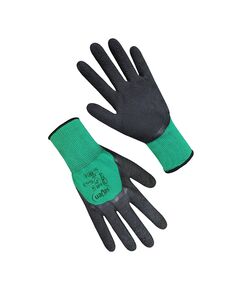 Рукавички синтетичні зелені з чорним спіненим латексним покриттям 3/4 "б" р.9  69258  10 (69528), фото  | SNABZHENIE.com.ua