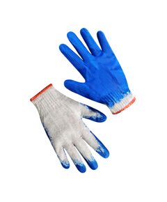 Рукавички бавовняні білі з червоним / синім латексним покриттям  08 (69419), фото  | SNABZHENIE.com.ua