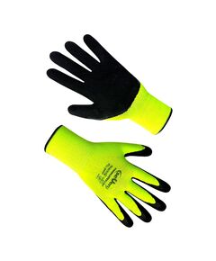 Рукавички синтетичні салатові з чорним неповним спіненим латексним покриттям "б" р.10  Чорний (69857), фото  | SNABZHENIE.com.ua