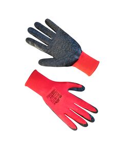 Рукавички синтетичні червоні з чорним неповним спіненим латексним покриттям р.10  69713  10 (69713), фото  | SNABZHENIE.com.ua