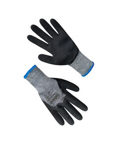 Рукавички бавовняні сірі з чорним спіненим латексним покриттям 3/4 69261 ( FLL9261) "б" р.10  Латекс (69261), фото  | SNABZHENIE.com.ua