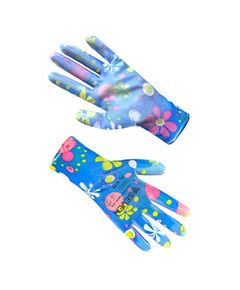 Рукавички жіночі синтетичні блакитні з поліуретановим покриттям  8 (69179), фото  | SNABZHENIE.com.ua