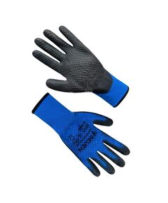 Рукавички синтетичні сині з чорним поліуретановим покриттям  8 (69801), фото  | SNABZHENIE.com.ua