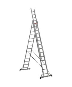 Трьохсекційна алюмінієва драбина-стрем'янка VIRASTAR 3x14  9.7 (VIRASTAR), фото  | SNABZHENIE.com.ua