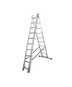 Алюмінієва трисекційна драбина  6.15 (VIRASTAR), фото  | SNABZHENIE.com.ua
