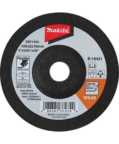 Гнучкий шліфувальний диск 115x3x22.23 46T для нерж. сталі  115 (Makita), фото  | SNABZHENIE.com.ua