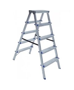 Стрем'янка двостороння алюмінієва, 2x5 сходинок  1.18 (DHR405), фото  | SNABZHENIE.com.ua