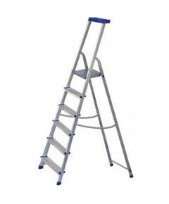 Стрем'янка алюмінієва з органайзером, 6 сходинок  1.96 (JHR 506), фото  | SNABZHENIE.com.ua