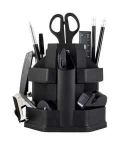 Набір настільний JOBMAX, з наповненням (16 предметів), пластиковий, чорний  16 (Im-off), фото  | SNABZHENIE.com.ua