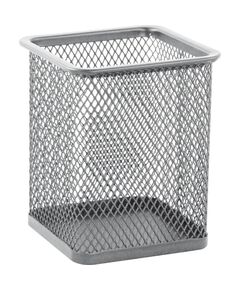 Підставка для ручок квадратна, металева,  срібляста  Метал (Im-off), фото  | SNABZHENIE.com.ua