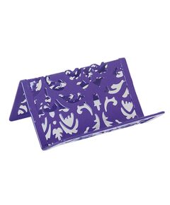 Підставка для візиток, BAROCCO, металева, фіолетовий  Метал (Im-off), фото  | SNABZHENIE.com.ua