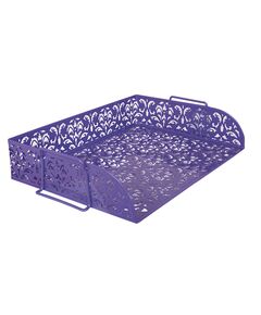 Лоток для паперів горизонтальний, BAROCCO, металевий, фіолетовий  1 (BM.6253-07), фото  | SNABZHENIE.com.ua