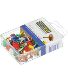 Кнопки кольорові, пластикові голівки, 100 шт. в пласт.коробці  Метал (Im-off), фото  | SNABZHENIE.com.ua