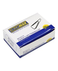 Скрiпки нікельовані, 31 мм, трикутні, 100 шт.в карт.упаковці  31 мм (Im-off), фото  | SNABZHENIE.com.ua