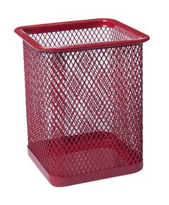 Підставка для ручок квадратна, металева, червона  Метал (Im-off), фото  | SNABZHENIE.com.ua