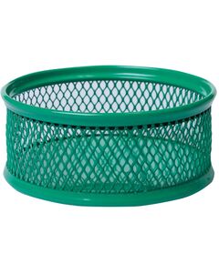 Підставка для скріпок, металева, зелена  d80x38мм (Im-off), фото  | SNABZHENIE.com.ua